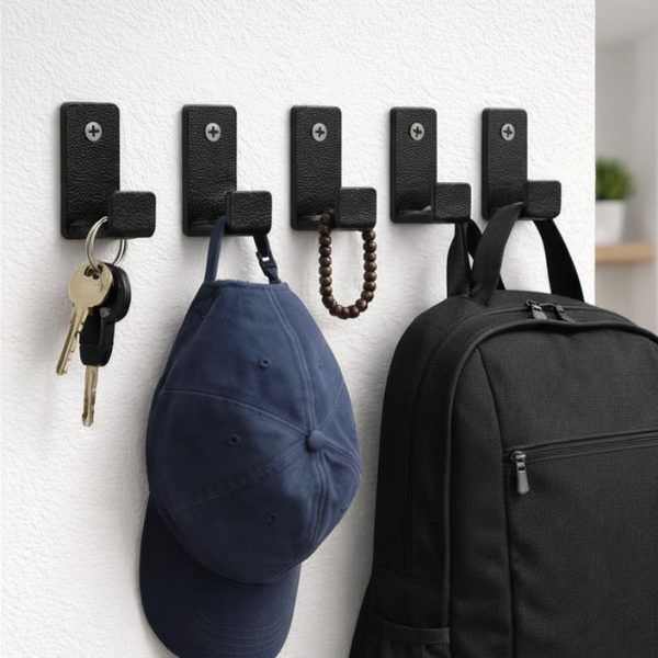 Kit 5 Ganchos de Parede Reforçados em Aço