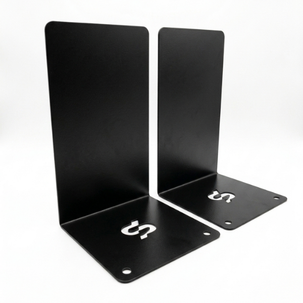 Bibliocanto Em L Suporte Livro Apoio Lateral Cor Preto 1 Par