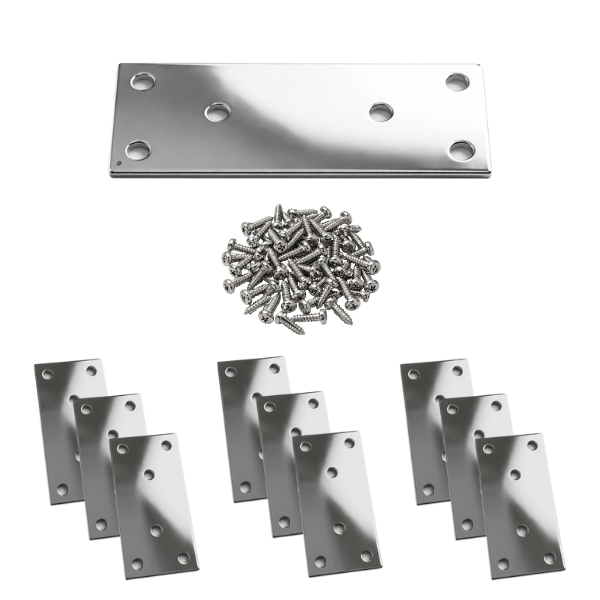 Kit 10 Placas Para União e Fixação Reta