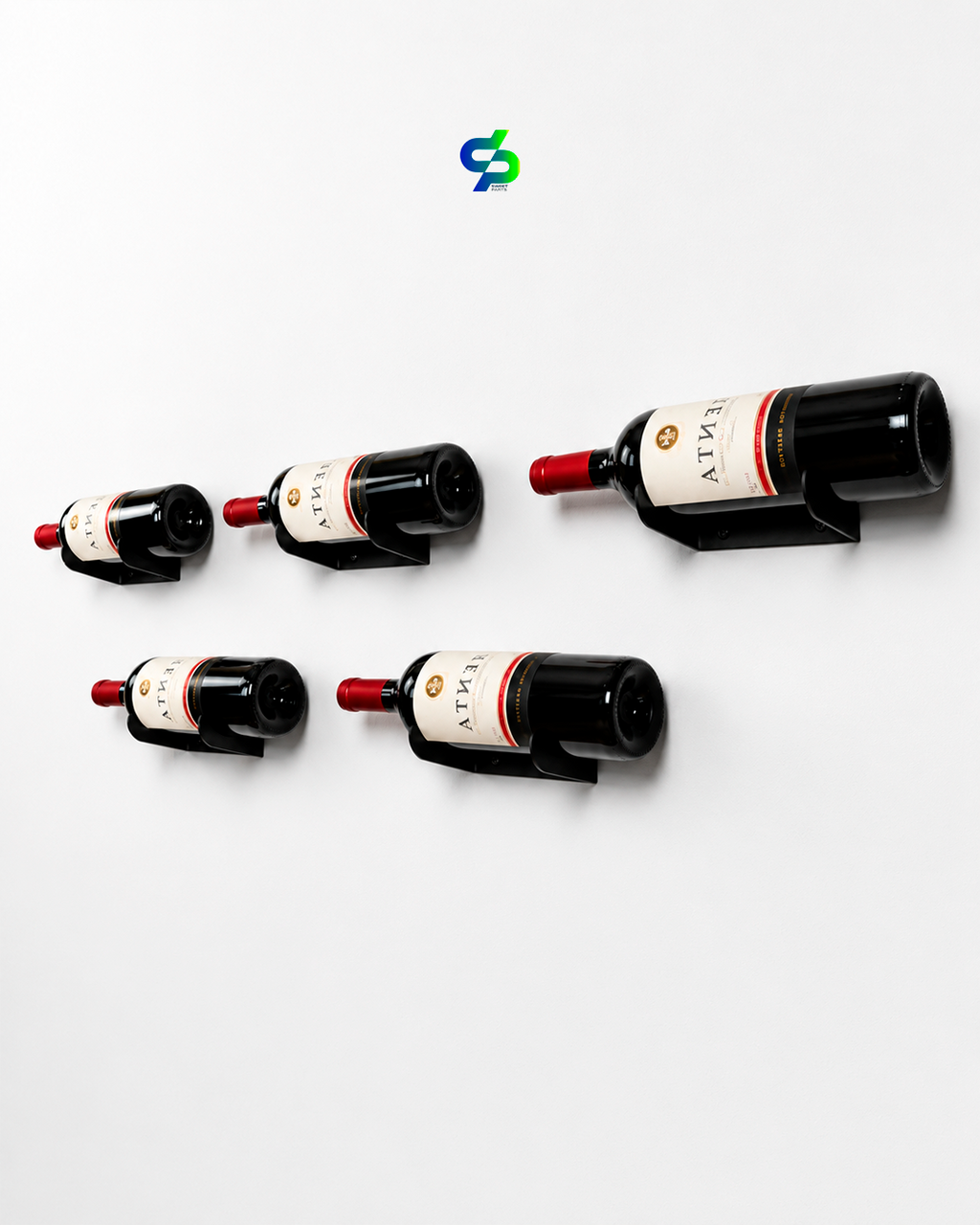 Suporte de Parede para Garrafas de Vinho – Adega Vertical Minimalista