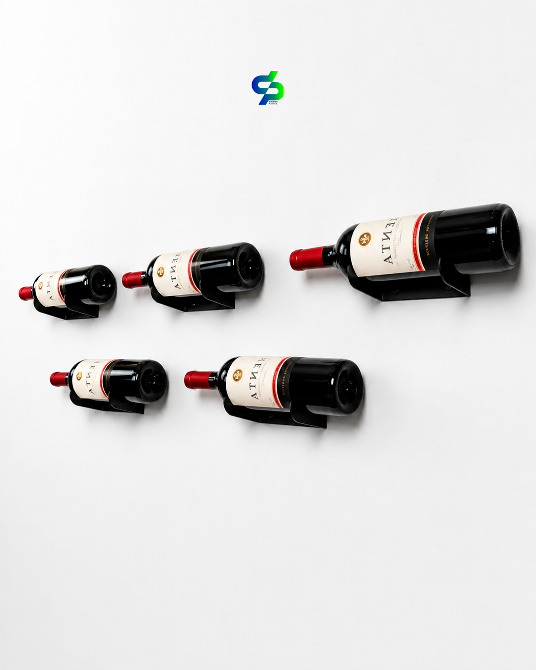Suporte de Parede para Garrafas de Vinho – Adega Vertical Minimalista