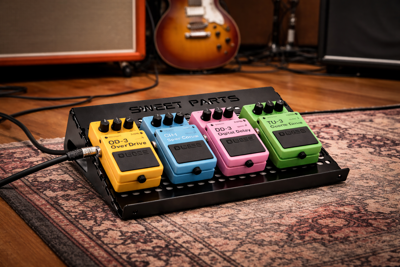 Pedalboard 30x15cm em Aço Sweet Parts M1