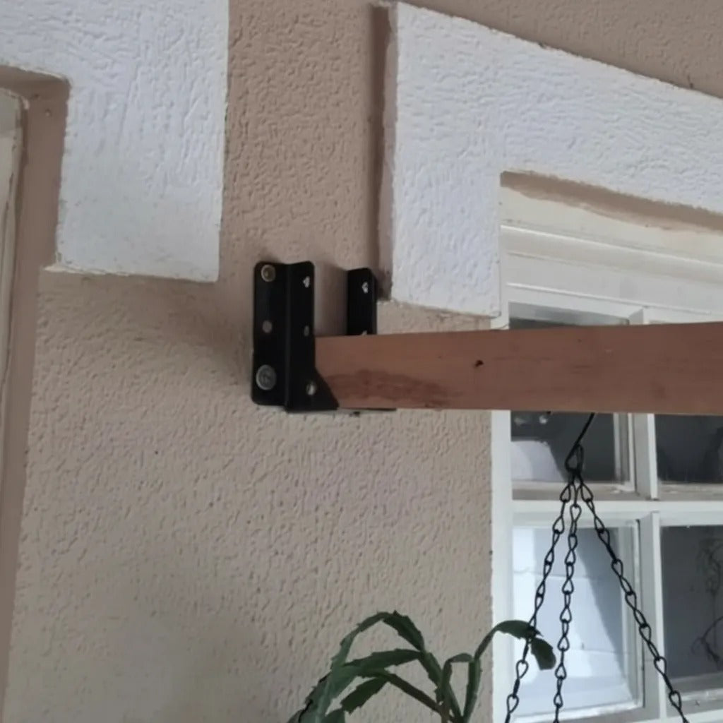 Suporte Viga Madeira Preto 5x10 Pergolado E Telhado