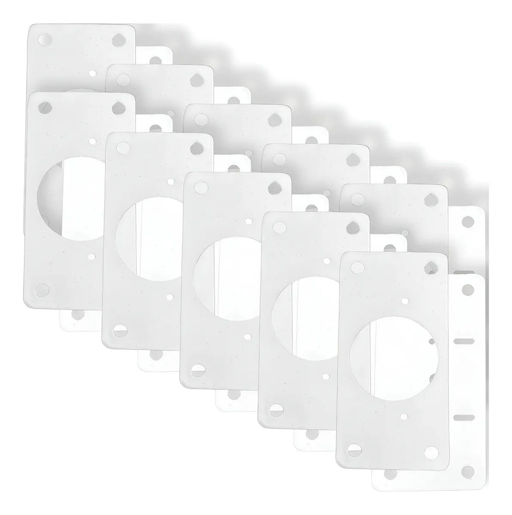 Par de Placa de Reparo para Dobradiças em Aço Reforçado